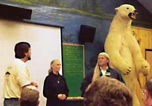 Thomas Creed meeting with Jane Goodall.